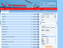 Tablet Screenshot of online.tui-reisecenter.rs